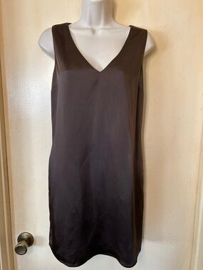 Sanctuary V-Neck Slip Dress in Espresso Brown size S